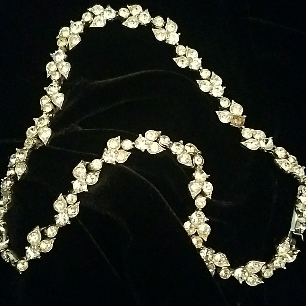 Antique rhinestone necklace